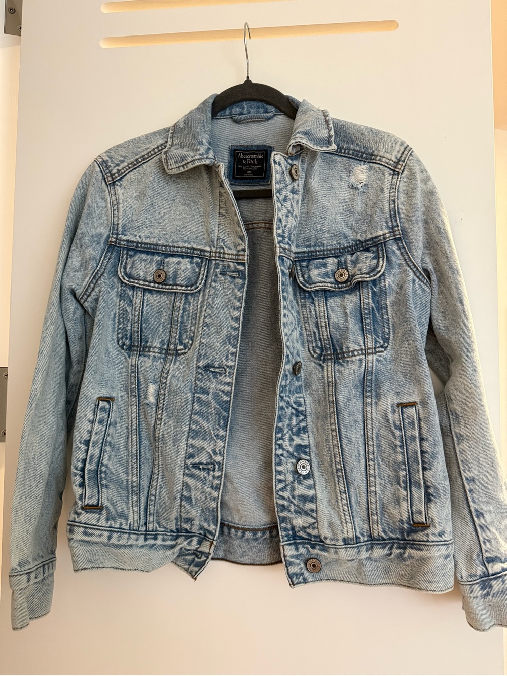 Abercrombie & Fitch Light Blue Washed Denim Jacket